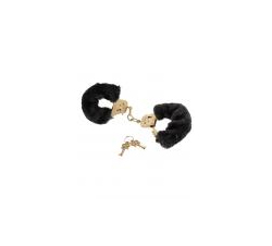   Deluxe Furry Cuffs Black Handcuffs